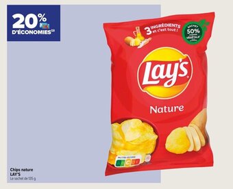 Carrefour Express Chips nature LAY'S Le sachet de 135 g offre