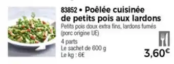 Thiriet Poêlée cuisinée de petits pois aux lordons offre
