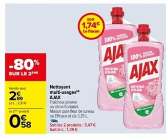Carrefour Nettoyant multi-usages AJAX offre