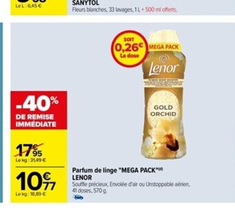 Carrefour Parfum de linge "MEGA PACK" offre