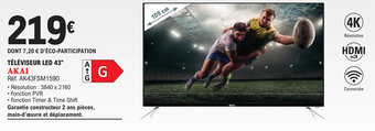 E.Leclerc TÉLÉVISEUR LED 43" AKAI offre