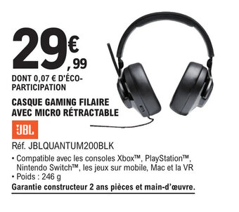 Promo casque 2024 vr ps4 leclerc