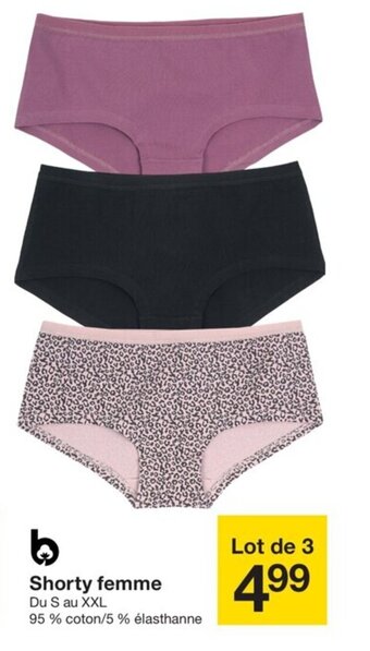 Zeeman Shorty femme offre