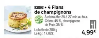 Thiriet 4 Flans de champignons offre