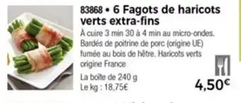 Thiriet 6 Fagots de haricots verts extra-fins offre