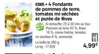 Thiriet 4 Fondants de pomme de terre tomates mi-séchées offre