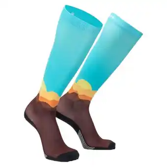 Decathlon Chaussettes de compression adultes - running - adventure speed bleu offre
