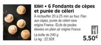 Thiriet 6 Fondants de cepes et puree de céleri offre