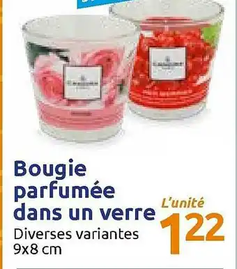 Action Bougie Parfumée Dans Un Verre offre