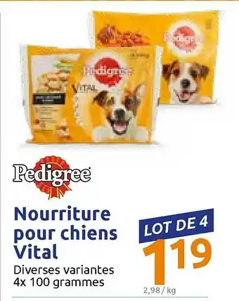 Action Nourriture Pour Chiens Vital Pedigree offre
