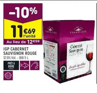 Leader Price Igp Cabernet Sauvignon Rouge offre