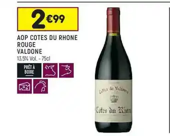 Leader Price Aop Côtes Du Rhône Rouge Valdone offre