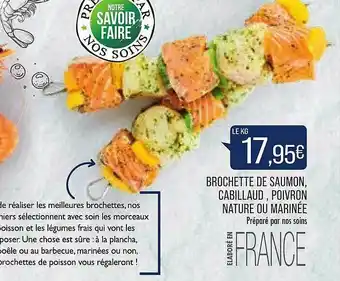 Match Brochette De Saumon, Cabillaud, Poivron Nature Ou Marinée offre