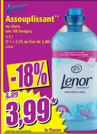 Norma Assouplissant Lenor offre