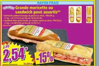 Grande Moricette Ou Sandwich Pavé Assortis Poulaillon