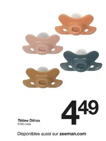 Tétine Difrax
