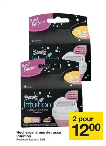 Zeeman Recharge Lames De Rasoir Intuition offre