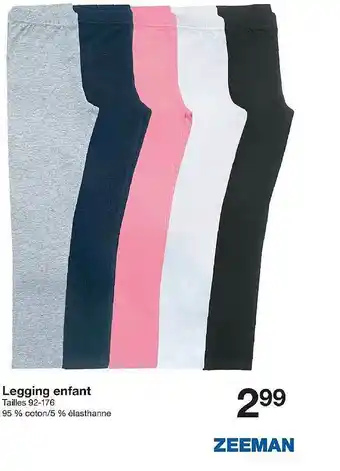 Zeeman Legging Enfant offre