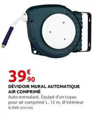 Rural Master Dévidoir Mural Automatique Air Comprimé offre