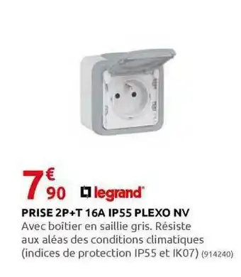 Rural Master Prise 2p+t 16a Ip55 Plexo Nv Legrand offre
