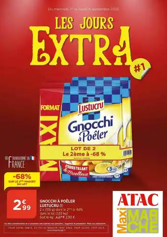Maximarché Gnocchi à Poêler Lustucru offre