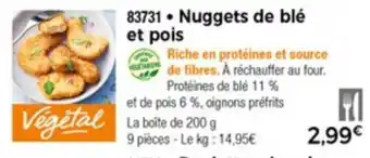 Thiriet Nuggets de blé et pois offre