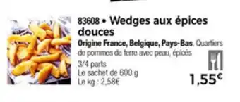 Thiriet Wedges aux épices douces offre