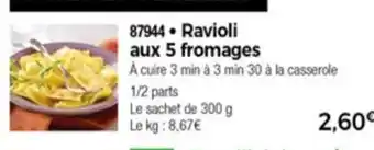 Thiriet Ravioli aux 5 fromages offre