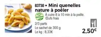 Thiriet Mini quenelles nature à poêler offre