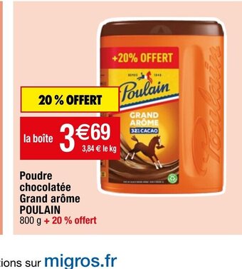 Poudre chocolatée Grand arôme POULAIN