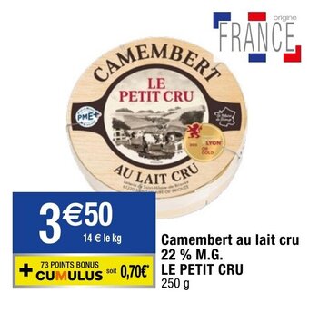 Migros Camembert au lait cru 22 % M.G. offre