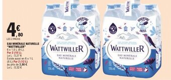 E.Leclerc EAU MINÉRALE NATURELLE "WATTWILLER" offre