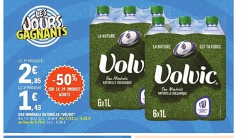 E.Leclerc EAU MINÉRALE NATURELLE "VOLVIC" offre