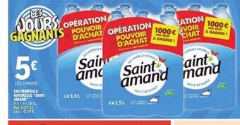 E.Leclerc EAU MINERALE NATURELLE "SAINT offre
