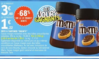 E.Leclerc PÂTE À TARTINER "M&M'S" offre