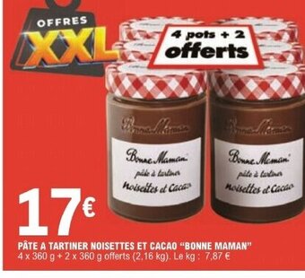 E.Leclerc PÂTE A TARTINER NOISETTES ET CACAO "BONNE MAMAN" offre