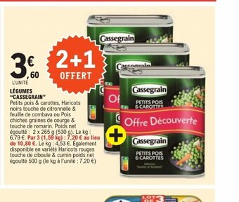 E.Leclerc LÉGUMES "CASSEGRAIN" offre