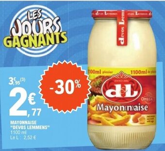 MAYONNAISE "DEVOS LEMMENS" 1100 ml