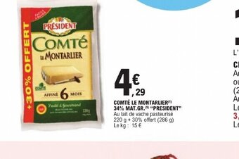 E.Leclerc COMTÉ LE MONTARLIER(¹) 34% MAT.GR.(9) "PRESIDENT offre