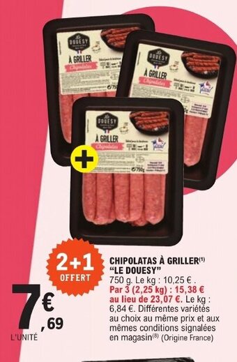 E.Leclerc CHIPOLATAS À GRILLER(¹) offre