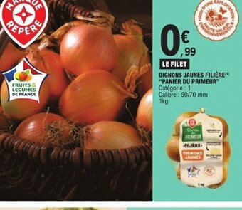 E.Leclerc OIGNONS JAUNES FILIÈRE(¹) "PANIER DU PRIMEUR" offre