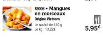 Thiriet Mangues en morceaux offre