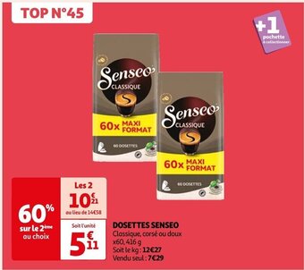 Auchan DOSETTES SENSEO offre