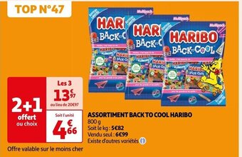 Auchan ASSORTIMENT BACK TO COOL HARIBO offre
