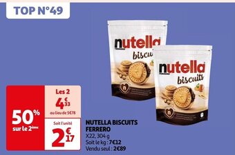 Auchan NUTELLA BISCUITS FERRERO offre