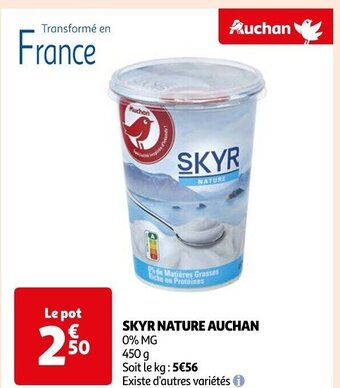 Auchan SKYR NATURE AUCHAN offre