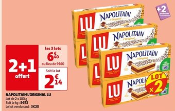 Auchan NAPOLITAIN L'ORIGINAL LU offre