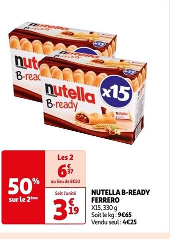 Auchan NUTELLA B-READY FERRERO offre