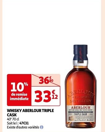 Auchan WHISKY ABERLOUR TRIPLE CASK offre