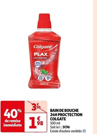 Auchan BAIN DE BOUCHE 24H PROCTECTION COLGATE offre